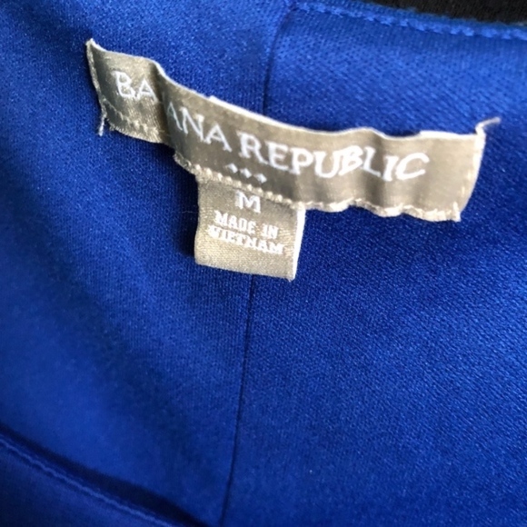 Banana Republic Blue Sleeveless Zip Sheath Dress SZ M - Picture 3 of 5